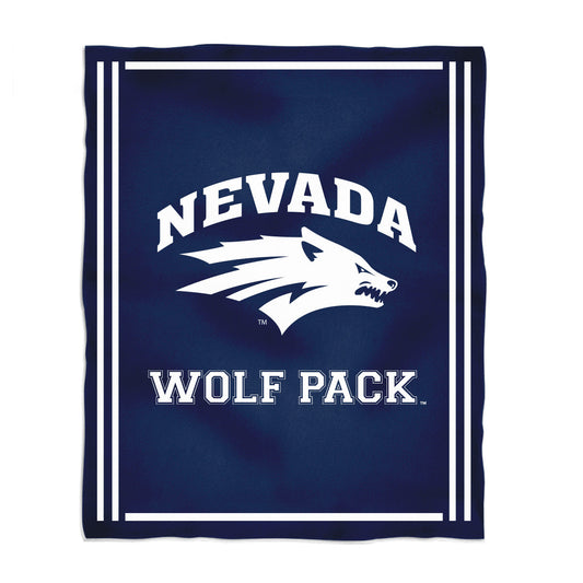 University of Nevada Reno Wolfpack Kids Game Day Blue Plush Soft Minky Blanket 36 x 48 Mascot