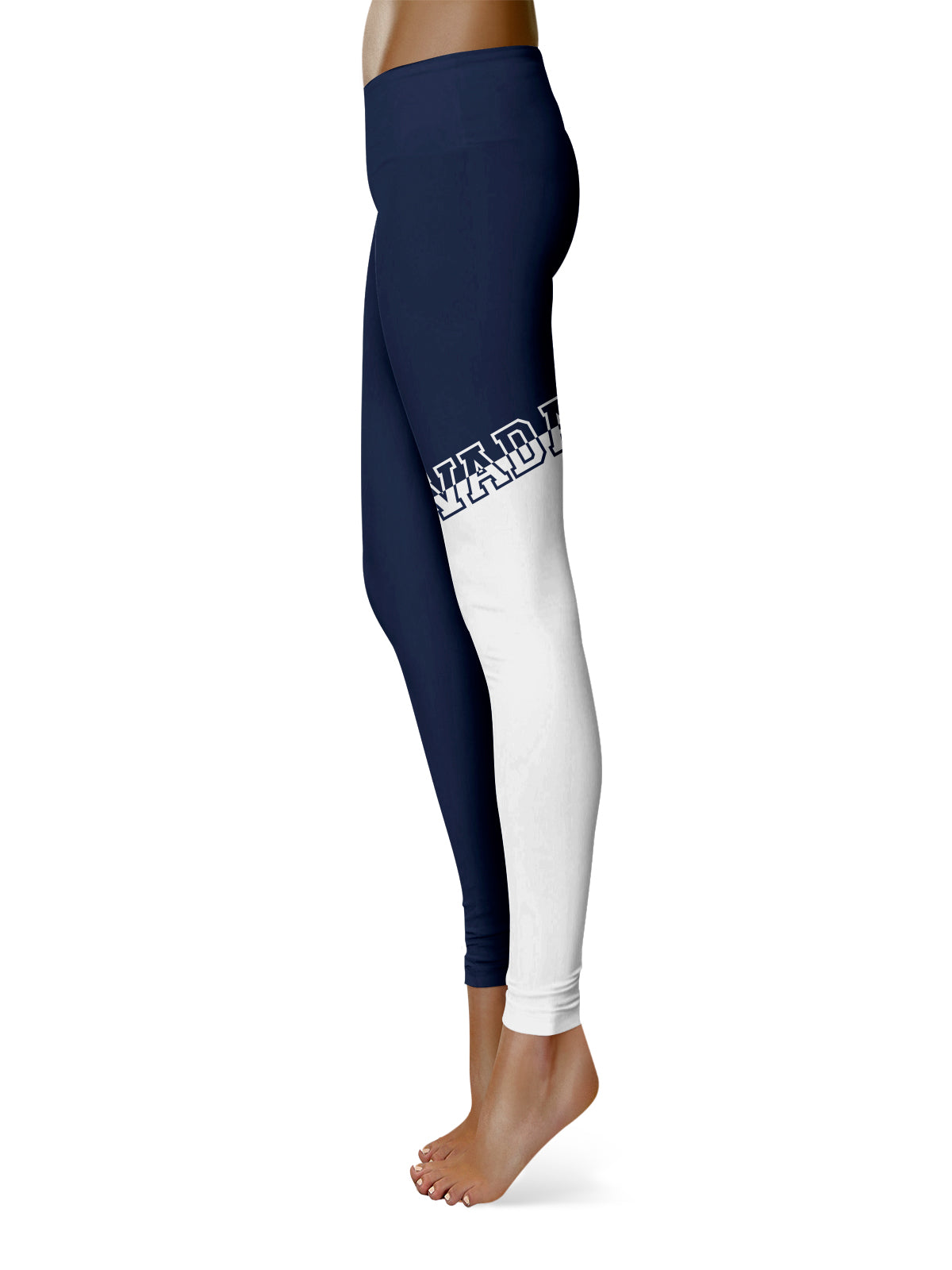 University of Nevada Reno Wolfpack Vive La Fete Game Day Collegiate Leg Color Block Women Navy White Yoga Leggings