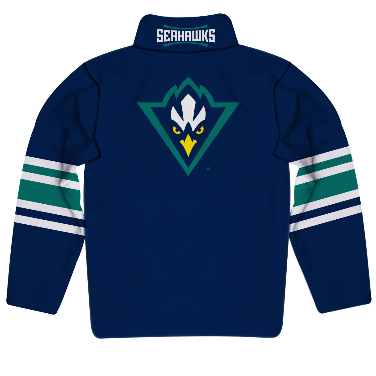 UNC Wilmington Seahawks UNCW Game Day Navy Quarter Zip Pullover for Infants Toddlers by Vive La Fete