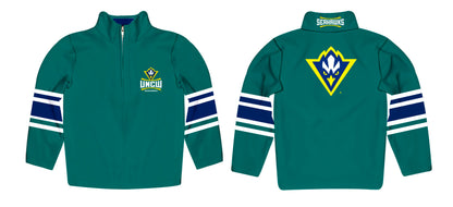 UNC Wilmington Seahawks UNCW Game Day Teal Quarter Zip Pullover for Infants Toddlers by Vive La Fete
