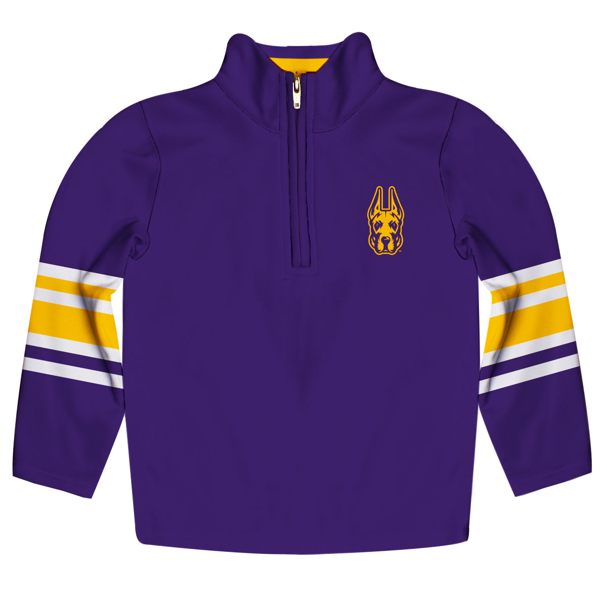 University at Albany Great Danes UALBANY Game Day Purple Quarter Zip Pullover for Infants Toddlers by Vive La Fete