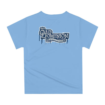 Old Dominion Monarchs Original Dripping Football Helmet Blue T-Shirt by Vive La Fete