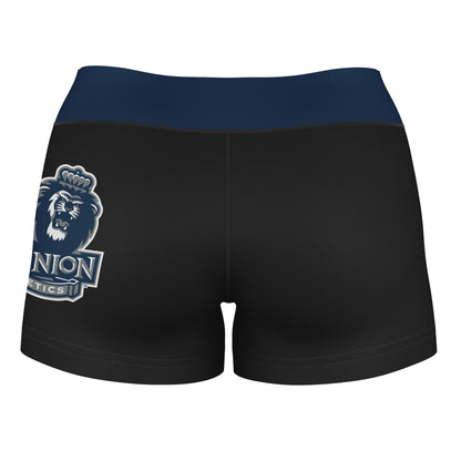 ODU Monarchs Vive La Fete Game Day Logo on Thigh and Waistband Black & Navy Women Yoga Booty Workout Shorts 3.75 Inseam" - Vive La F̻te - Online Apparel Store