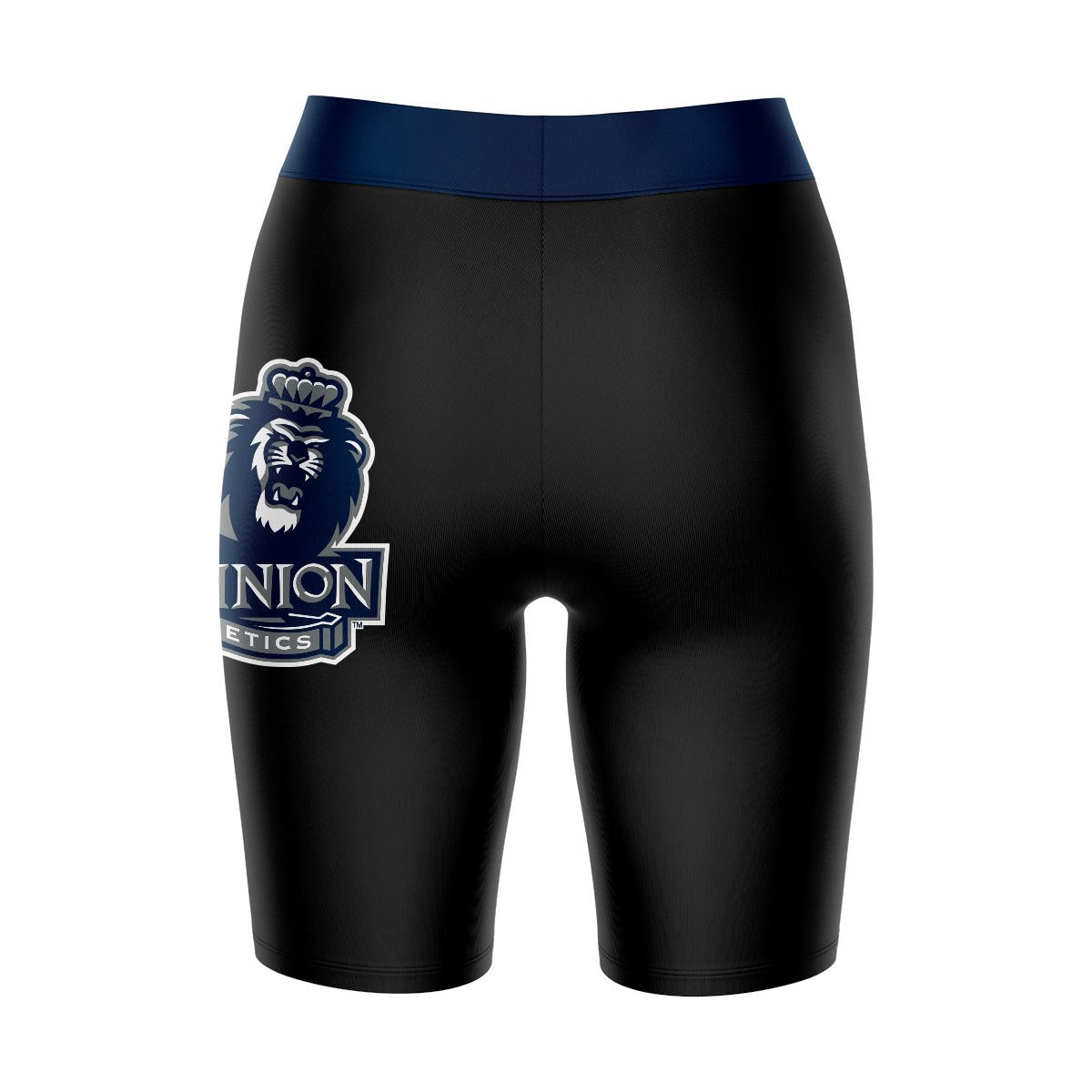 ODU Monarchs Vive La Fete Game Day Logo on Thigh and Waistband Black and Navy Women Bike Short 9 Inseam"