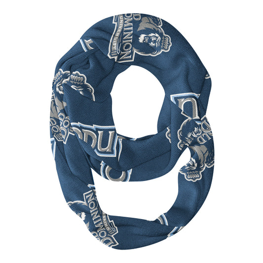 Old Dominion Monarchs Vive La Fete Repeat Logo Game Day Collegiate Women Light Weight Ultra Soft Infinity Scarf