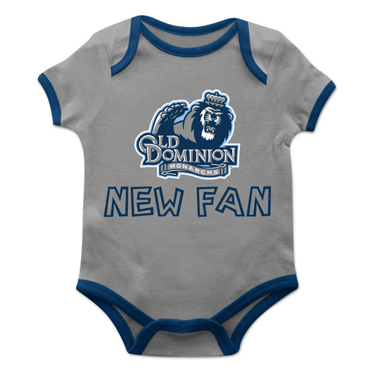 Old Dominion Monarchs Infant Game Day Gray Short Sleeve One Piece Jumpsuit by Vive La Fete