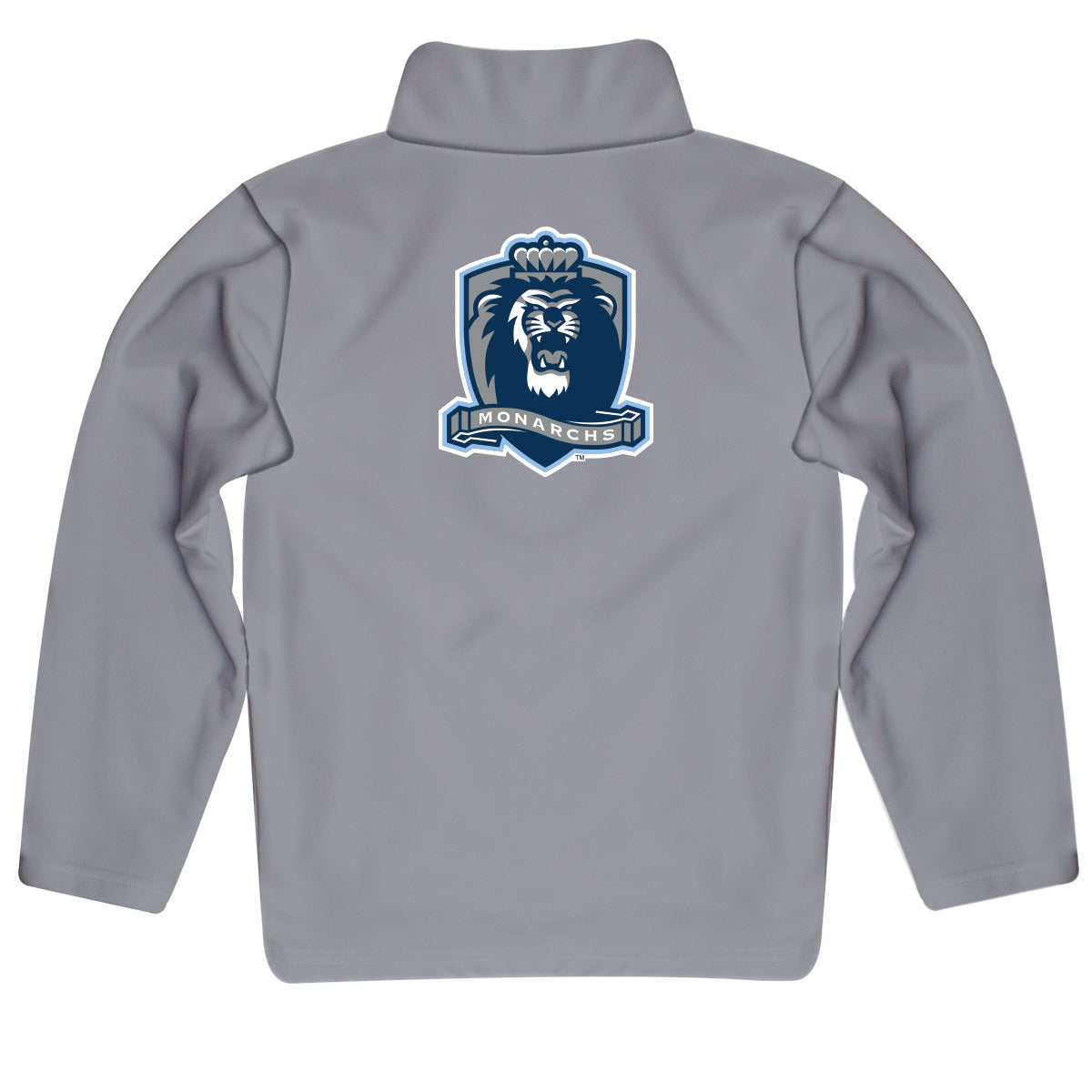 Old Dominion Monarchs Game Day Solid Gray Quarter Zip Pullover for Infants Toddlers by Vive La Fete