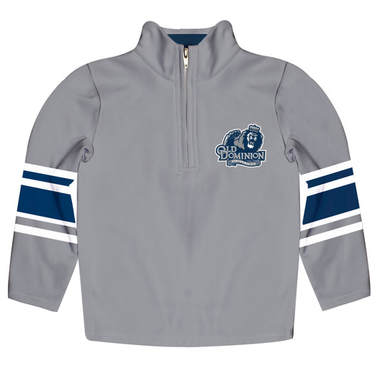 Old Dominion Monarchs Game Day Gray Quarter Zip Pullover for Infants Toddlers by Vive La Fete