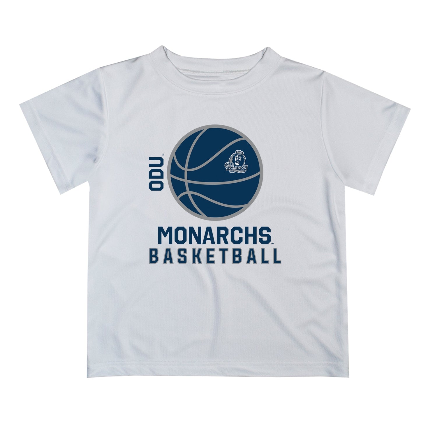 Old Dominion Monarchs Vive La Fete Basketball V1 White Short Sleeve Tee Shirt