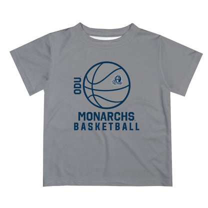 Old Dominion Monarchs Vive La Fete Basketball V1 Gray Short Sleeve Tee Shirt
