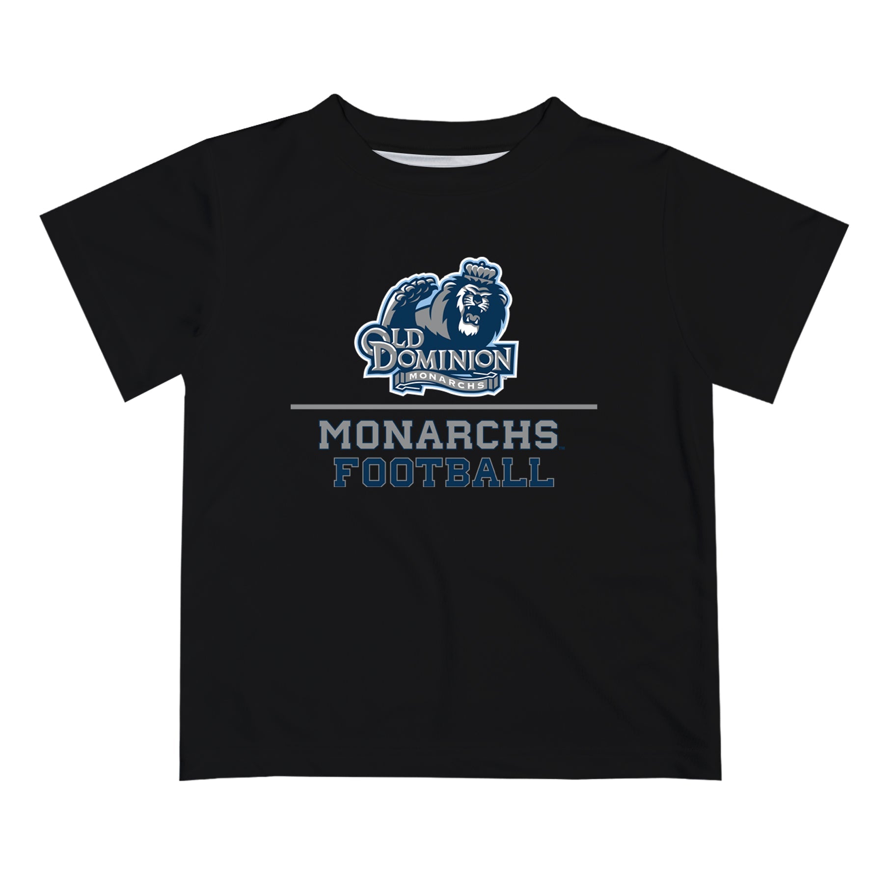 Old Dominion Monarchs Vive La Fete Football V1 Black Short Sleeve Tee Shirt
