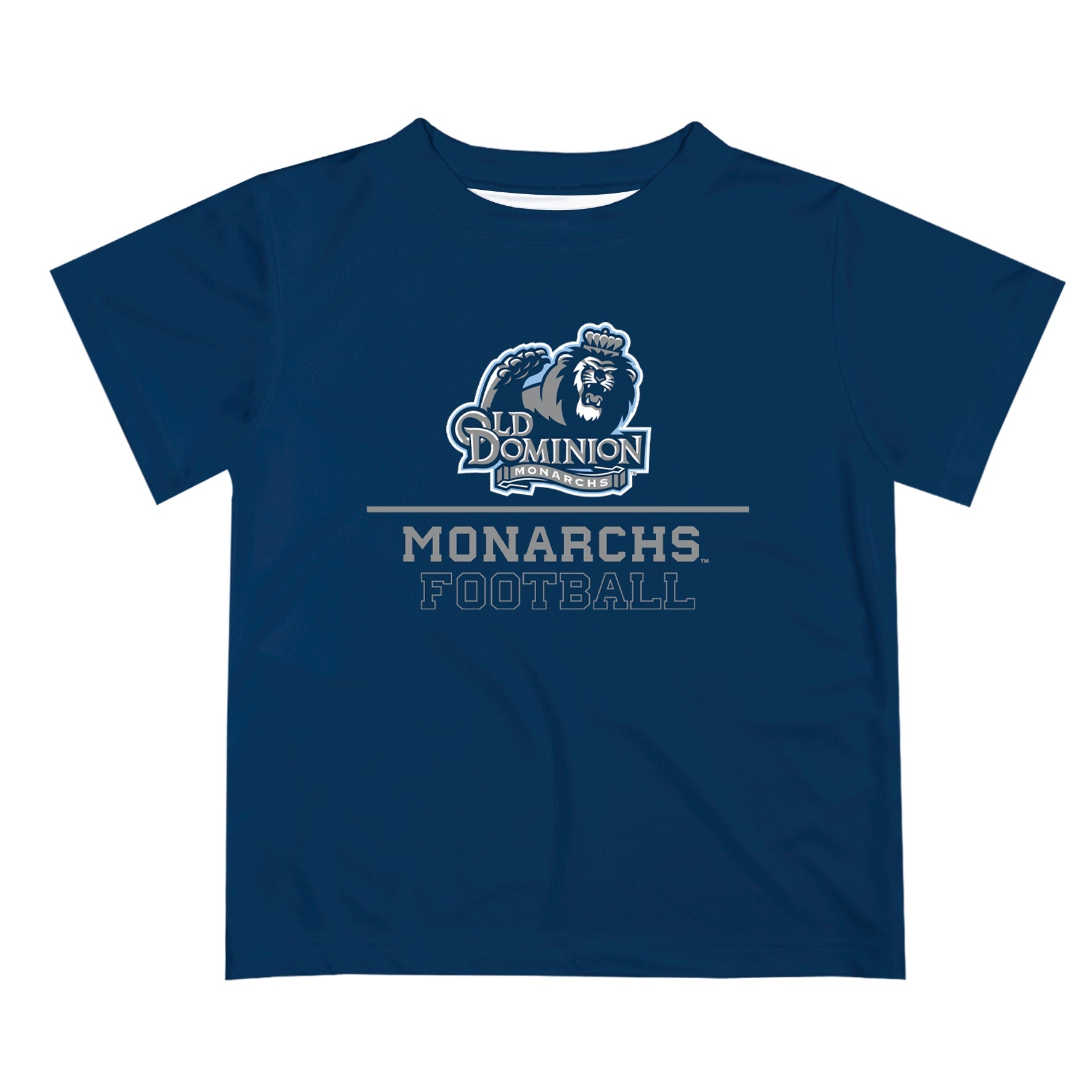 Old Dominion Monarchs Vive La Fete Football V1 Blue Short Sleeve Tee Shirt