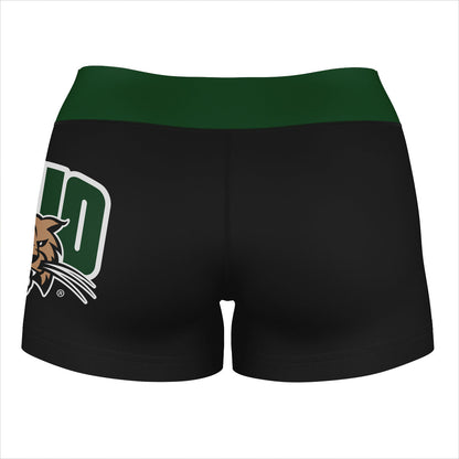Ohio Bobcats Vive La Fete Game Day Logo on Thigh & Waistband Black & Green Women Yoga Booty Workout Shorts 3.75 Inseam" - Vive La F̻te - Online Apparel Store