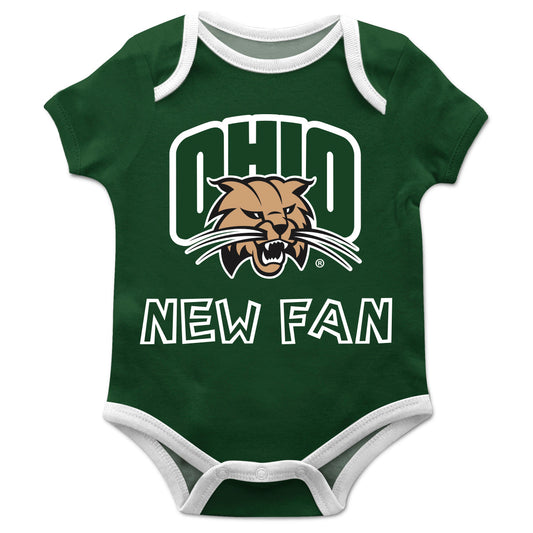 Ohio Bobcats Infant Game Day Green Short Sleeve One Piece Jumpsuit by Vive La Fete