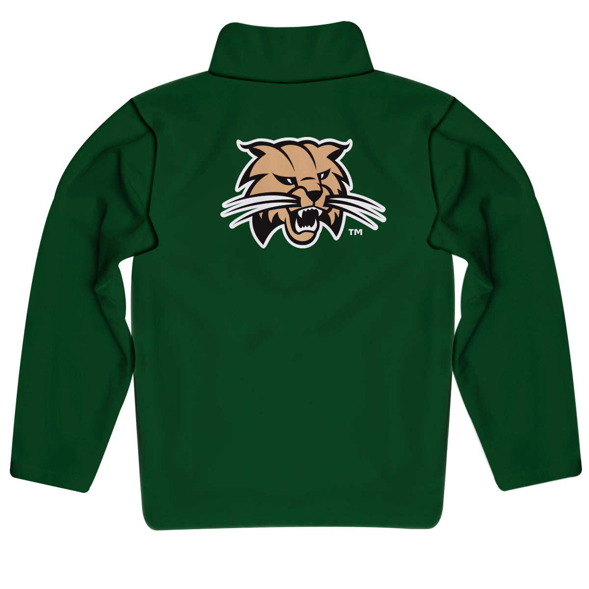 Ohio Bobcats Game Day Solid Green Quarter Zip Pullover for Infants Toddlers by Vive La Fete