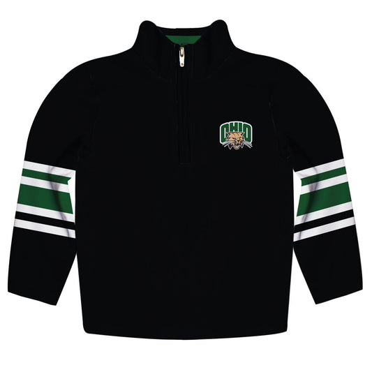 Ohio Bobcats Game Day Black Quarter Zip Pullover for Infants Toddlers by Vive La Fete