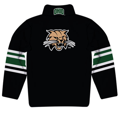 Ohio Bobcats Game Day Black Quarter Zip Pullover for Infants Toddlers by Vive La Fete
