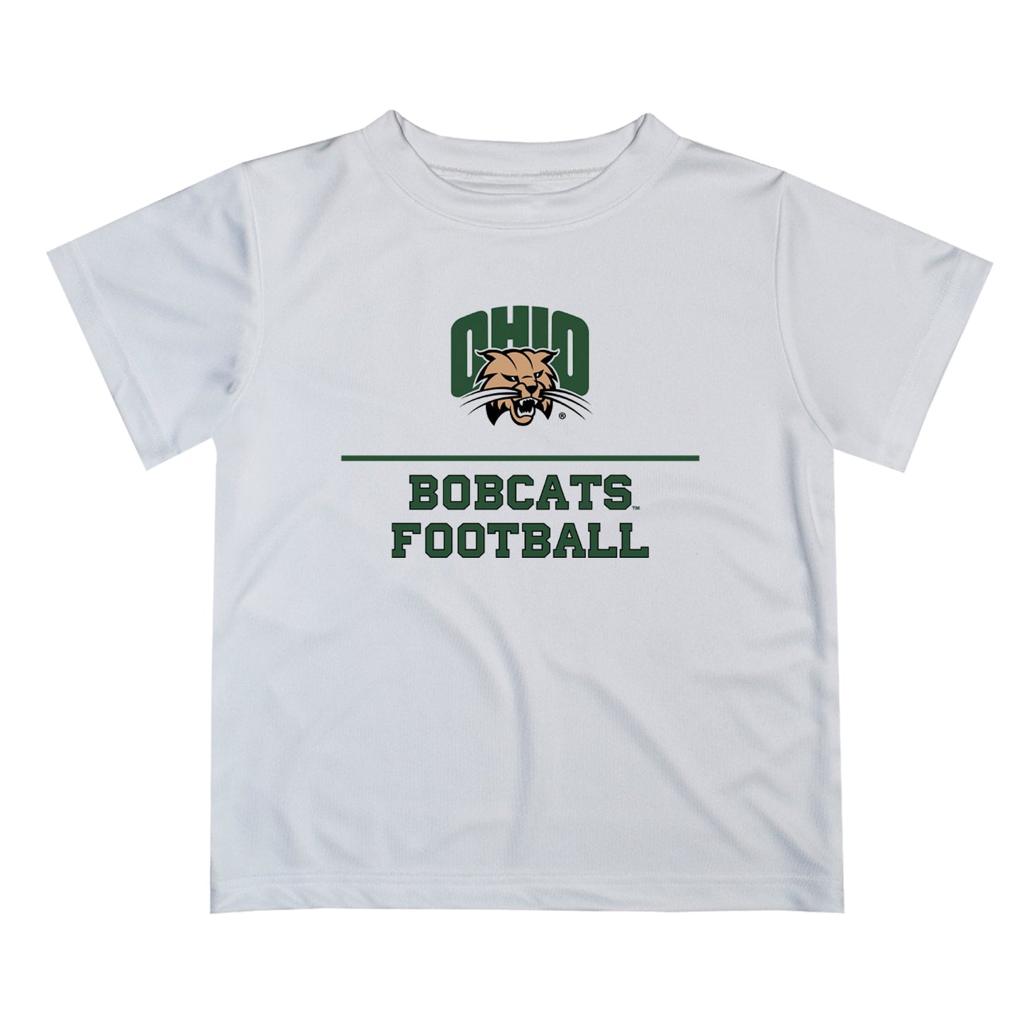 Ohio University Bobcats Vive La Fete Football V1 White Short Sleeve Tee Shirt
