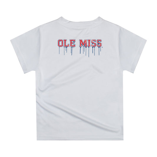 Mouseover Image, Ole Miss Rebels Original Dripping Football Helmet White T-Shirt by Vive La Fete