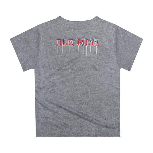 Mouseover Image, Ole Miss Rebels Original Dripping Football Helmet Heather Gray T-Shirt by Vive La Fete