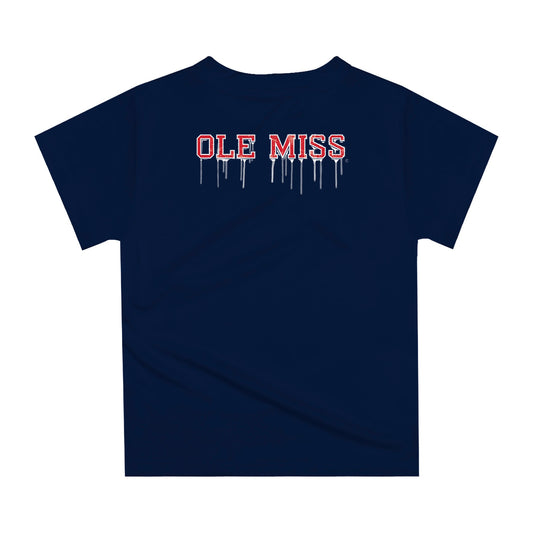 Mouseover Image, Ole Miss Rebels Original Dripping Football Helmet Navy T-Shirt by Vive La Fete