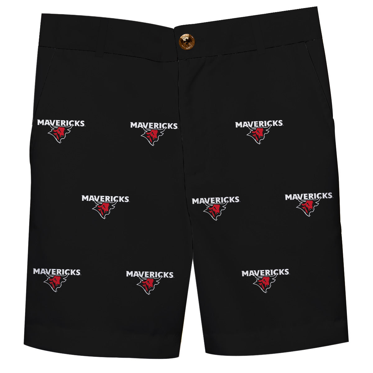 Omaha Mavericks Boys Game Day Black Structured Shorts