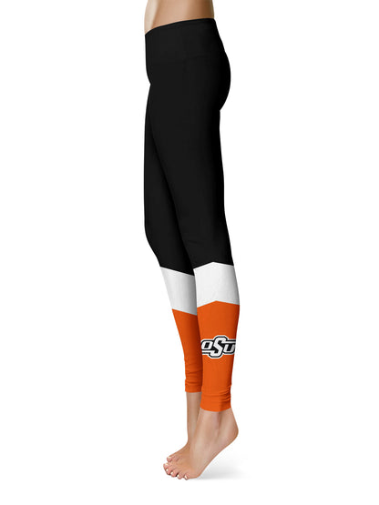 OSU Cowboys Vive La Fete Game Day Collegiate Ankle Color Block Women Black Orange Yoga Leggings