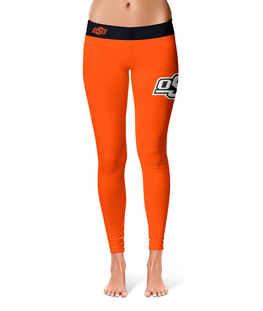 Oklahoma State Cowboys Vive La Fete Game Day Collegiate Logo on Thigh Orange Women Yoga Leggings 2.5 Waist Tights