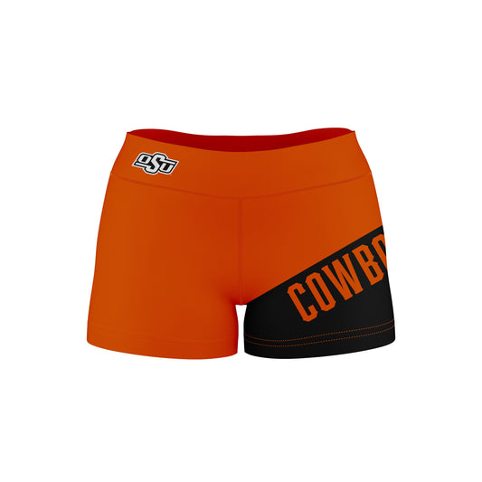 OSU Cowboys Vive La Fete Game Day Collegiate Leg Color Block Women Orange Black Optimum Yoga Short