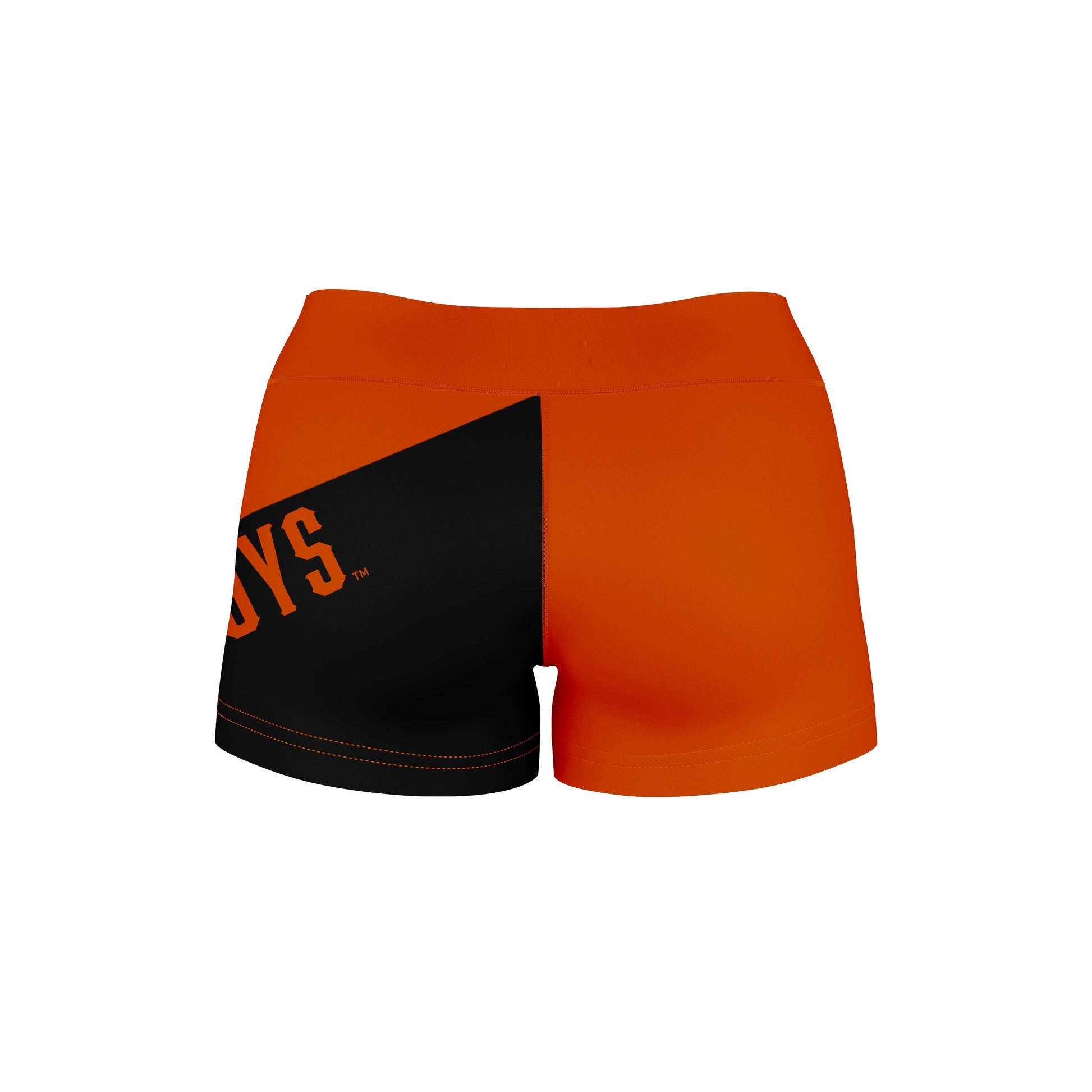 OSU Cowboys Vive La Fete Game Day Collegiate Leg Color Block Women Orange Black Optimum Yoga Short - Vive La F̻te - Online Apparel Store