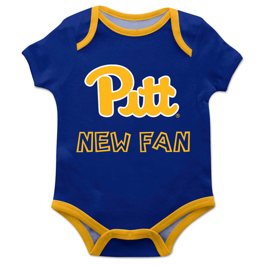 Pittsburgh Panters UP Infant Game Day Blue Short Sleeve One Piece Jumpsuit by Vive La Fete