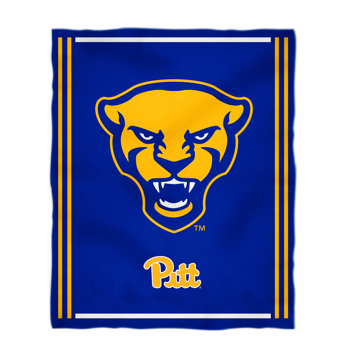 Pittsburgh Panters UP Kids Game Day Blue Plush Soft Minky Blanket 36 x 48 Mascot