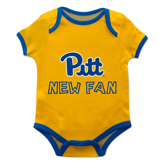 Pittsburgh Panthers UP Infant Game Day Gold Short Sleeve One Piece Jumpsuit by Vive La Fete