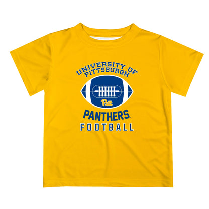 Pittsburgh Panthers UP Vive La Fete Football V2 Gold Short Sleeve Tee Shirt