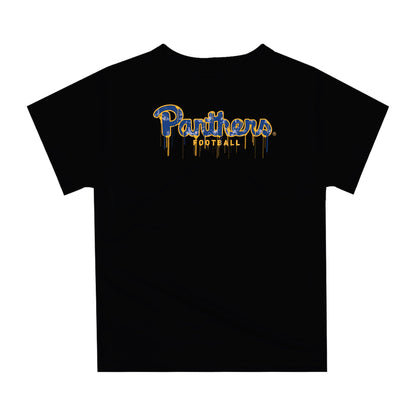 Pittsburgh Panthers UP Original Dripping Football Helmet Gold T-Shirt by Vive La Fete