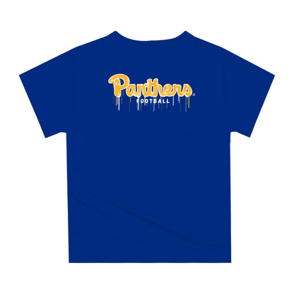 Pittsburgh Panthers UP Original Dripping Football Helmet Gold T-Shirt by Vive La Fete