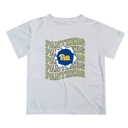 Pittsburgh Panthers UP Vive La Fete  White Art V1 Short Sleeve Tee Shirt