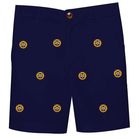 Quinnipiac Bobcats Boys Game Day Navy Structured Shorts