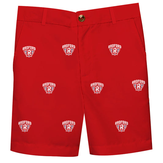 Radford University Highlanders Boys Game Day Red Structured Shorts