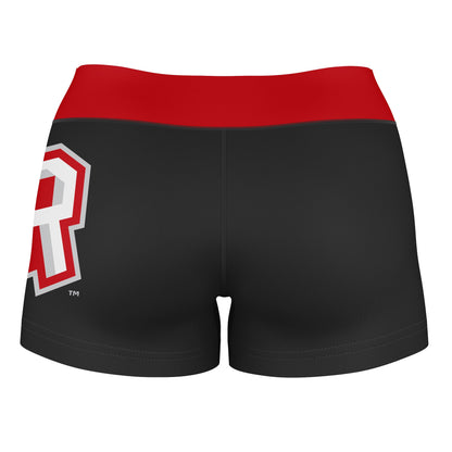 Radford Highlanders Vive La Fete Logo on Thigh & Waistband Black & Red Women Yoga Booty Workout Shorts 3.75 Inseam - Vive La F̻te - Online Apparel Store