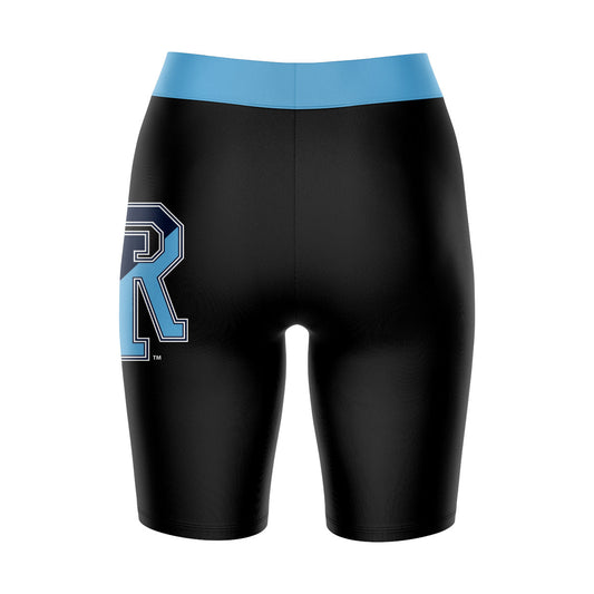 Mouseover Image, Rhode Island Rams Vive La Fete Game Day Logo on Thigh and Waistband Black and Light Blue Women Bike Short 9 Inseam"