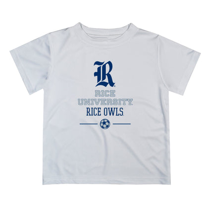 Rice University Owls Vive La Fete Soccer V1 White Short Sleeve Tee Shirt