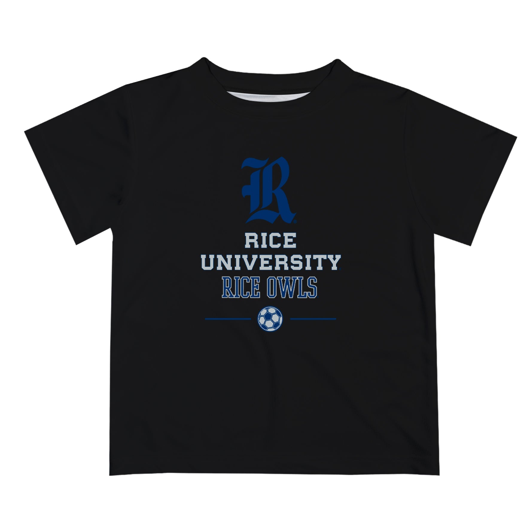 Rice University Owls Vive La Fete Soccer V1 Black Short Sleeve Tee Shirt