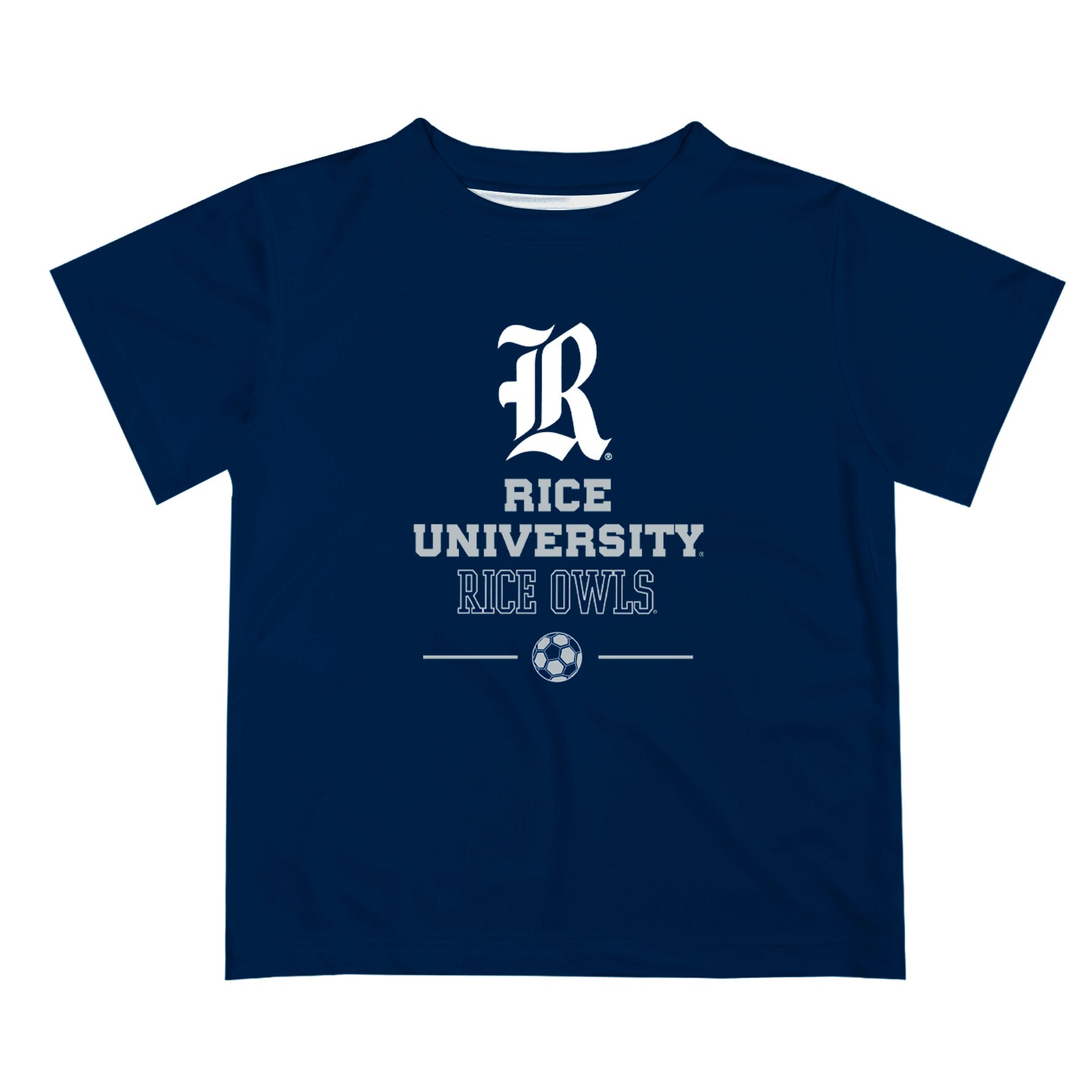 Rice University Owls Vive La Fete Soccer V1 Blue Short Sleeve Tee Shirt
