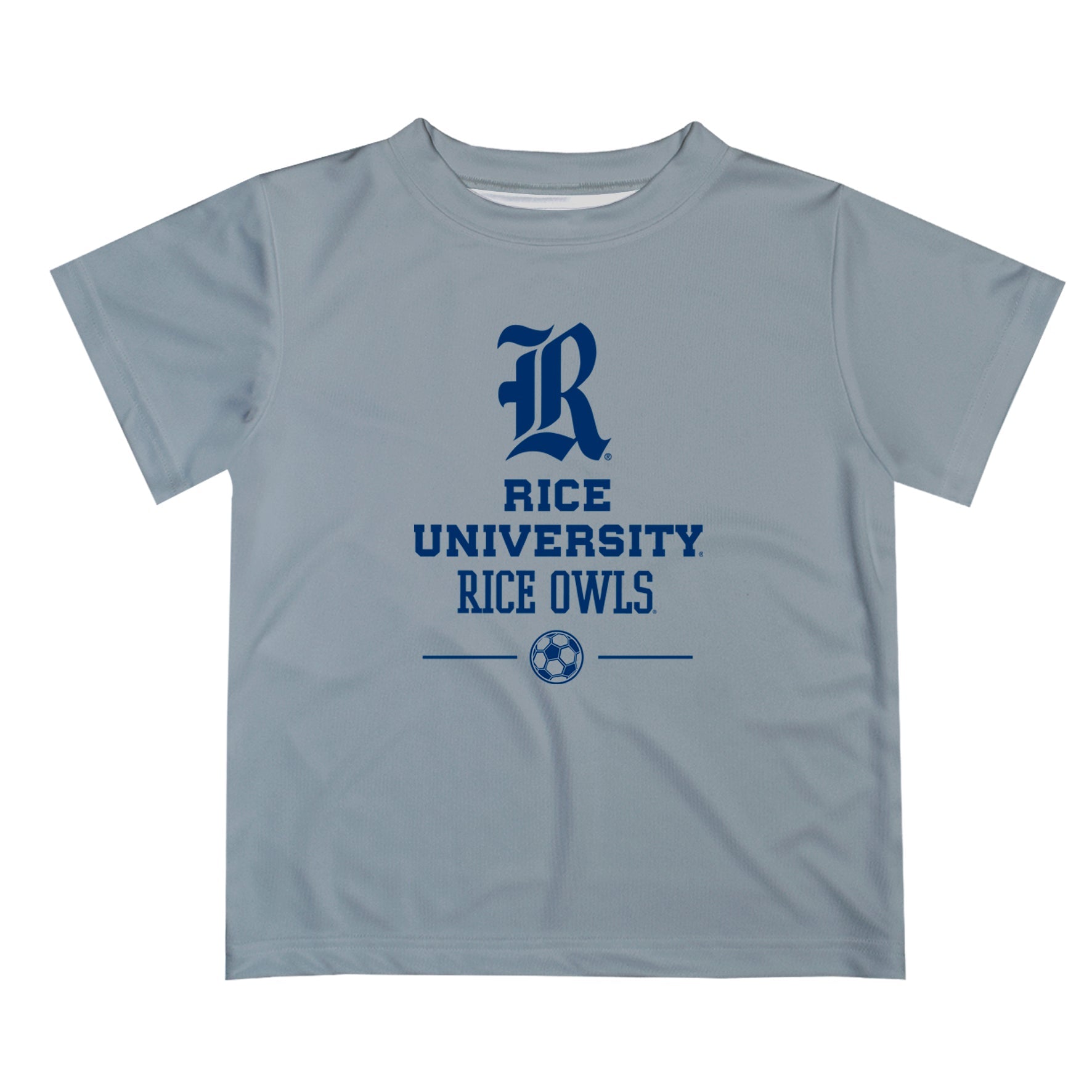 Rice University Owls Vive La Fete Soccer V1 Gray Short Sleeve Tee Shirt