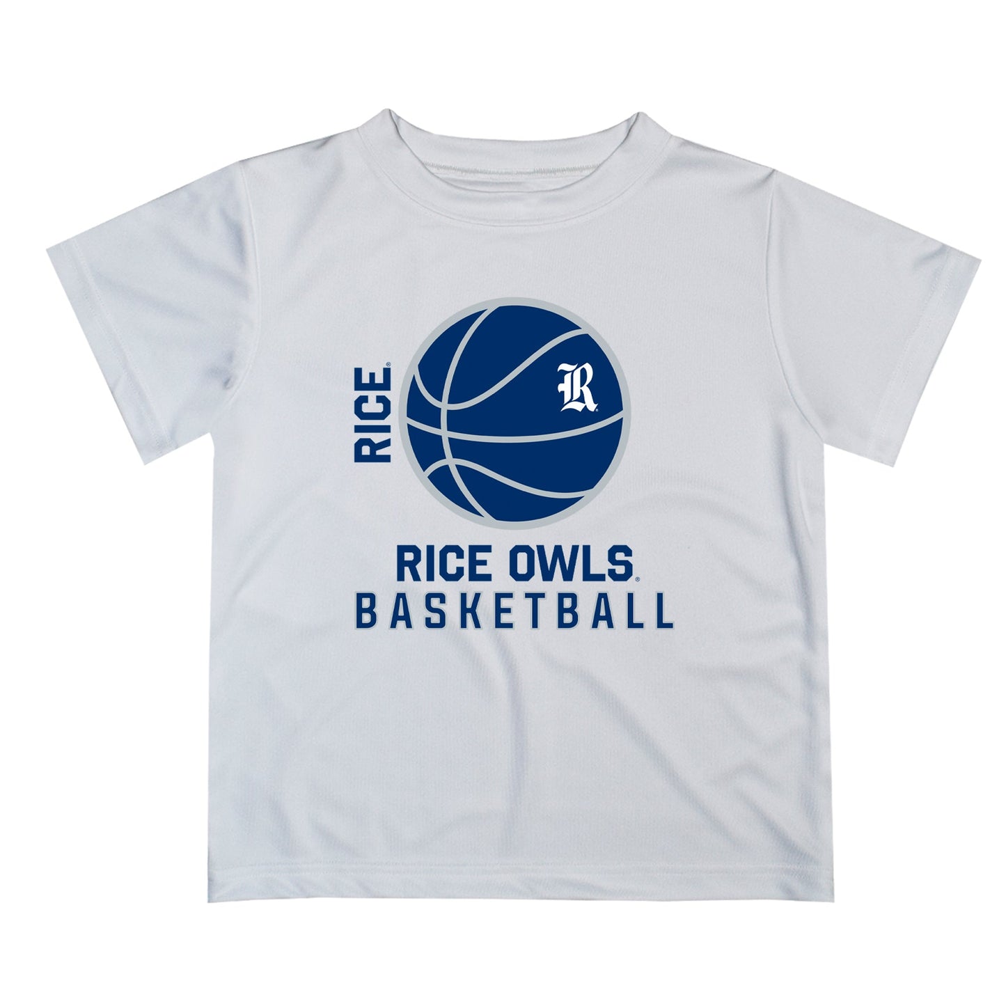 Rice University Owls Vive La Fete Basketball V1 White Short Sleeve Tee Shirt