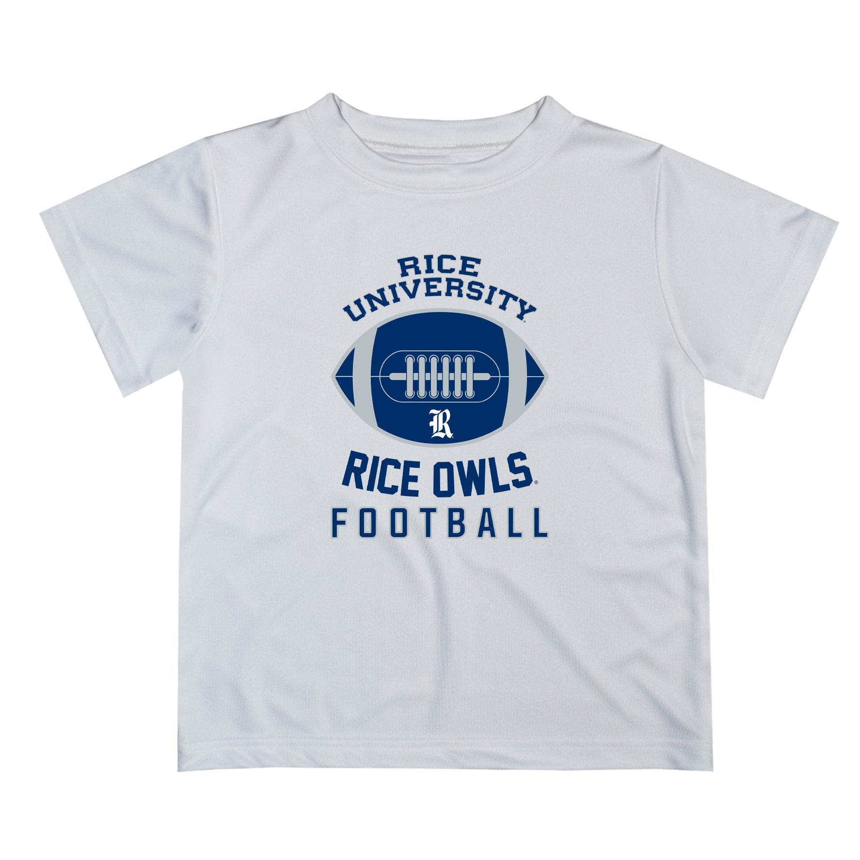 Rice University Owls Vive La Fete Football V2 White Short Sleeve Tee Shirt