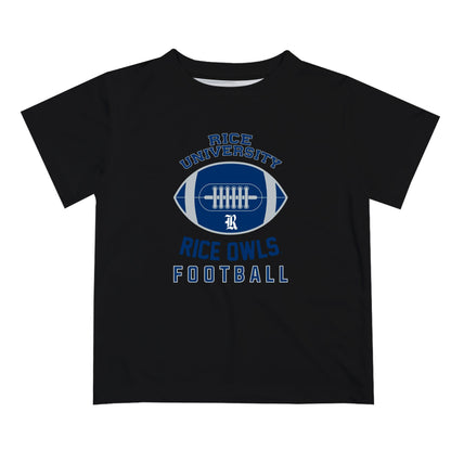 Rice University Owls Vive La Fete Football V2 Black Short Sleeve Tee Shirt