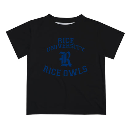 Rice University Owls Vive La Fete Boys Game Day V1 Black Short Sleeve Tee Shirt