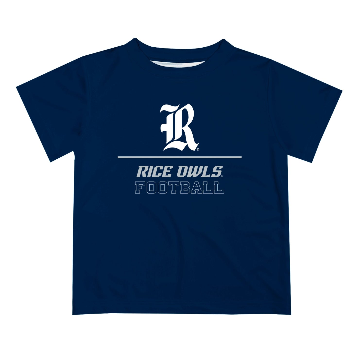 Rice University Owls Vive La Fete Football V1 Blue Short Sleeve Tee Shirt